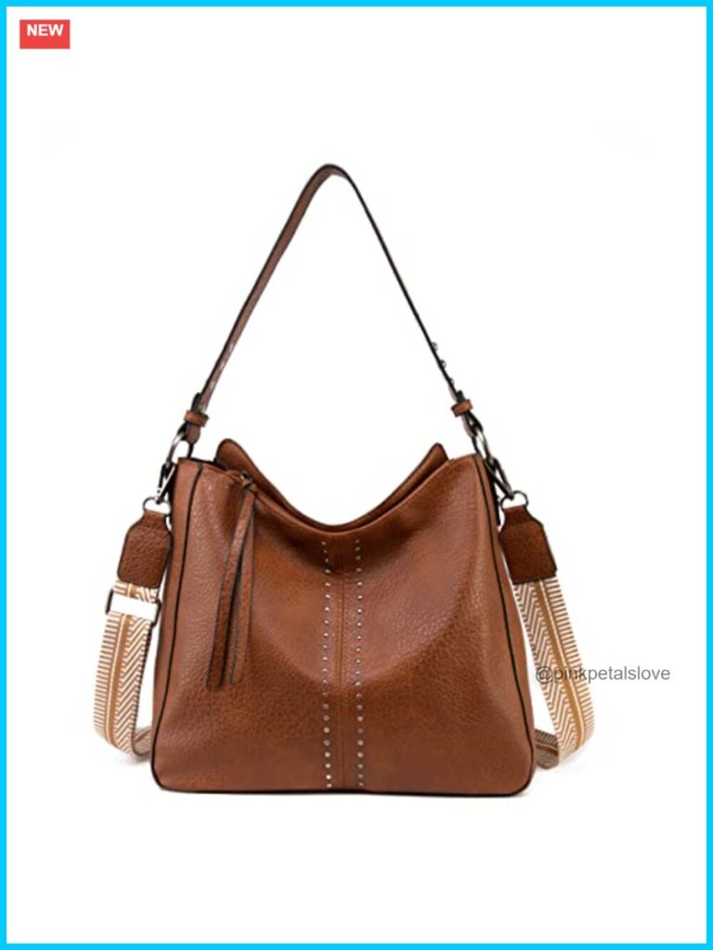 Vegan Leather Hobo Bag Top Handle Satchel Shoulder Crossbody Purse